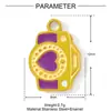 Cámara de Goteo de Petróleo Transfronteriza Barco Avión DIY Colgante de Acero de Titanio Collar para Mujer Papas Fritas Té de Leche Colgante de Joyería de Acero Inoxidable