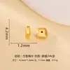 Plata S925 Chapada en Oro Cuentas Espaciadoras de Agujero Grande de Corte Recto Cuentas Espaciadoras Cuentas Sueltas Pulsera Cuentas Budistas Accesorios para Joyería DIY
