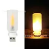 Luz de Atmosfera de Chama Simulada LED Transfronteiriça, Pequeno Abajur Noturno, Vela Decorativa com Efeito de Chama USB para Carro/Desktop, Criativa 5V