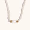 Collar de cuentas de perlas de agua dulce tipo arroz de venta caliente transfronteriza europea y americana, moda nicho simple, colorido, con cuentas redondas para mujer