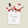 Adesivos de Parede de Natal Autoadesivos Papai Noel Rena Decoração de Interruptor Fabricante Atacado Adesivos de Interruptor