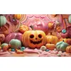 Tapiz de Calabaza de Halloween Transfronterizo Decoración de Pared para Dormitorio Sala de Estar Tela de Fondo Ambiente Festivo Decoración de Escenario Personalización
