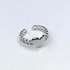 Anillo abierto de acero de titanio y plata 925 de imitación de estilo chino, diseño de nicho que no se decolora, joyería para parejas