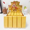 Nuevos Borradores Creativos y Divertidos con Forma de Ladrillo Dorado de Imitación Serie de Año Nuevo, Papelería de Alto Valor, Regalos Limpios y Sin Rastro