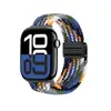 Adequado para Pulseiras Apple Watch 6/7/8/9/10/S11, Pulseira Ajustável Trançada de Nylon Magnética para Apple Watch