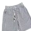 Pantalones Cortos Rayados Negros y Blancos Estampados Retro Transfronterizos para Hombre, Estilo Casual de Verano, Pantalón de Cinco Puntos, Talla Grande, Estilo Americano