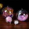Atacado de fábrica bola de Natal de PS bola transparente bola oca de acrílico bola suspensa para decoração de festival bola de abrir e fechar bola de plástico