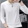 Roupa de Trabalho Pura Resistente ao Desgaste e a Manchas para Exterior Primavera e Verão Camiseta de Manga Longa Masculina Fina Versátil Camisa Base Camiseta de Verão
