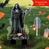 Halloween Escultura Europea y Americana Nueva Estatua de la Parca Muerte Artesanía de Resina Decoración de Maceta de Flores para Jardín