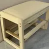 Banqueta para cambiar zapatos de madera maciza de alta gama importada, un banco para sentarse y zapatero para la entrada del hogar, integrado con un zapatero y asientos
