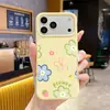 Funda de silicona líquida de flores pequeñas coloridas y sencillas para iPhone 18 Pro Max, cubierta protectora de teléfono pintada anticaída