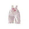 [No hay devoluciones ni cambios] Peto Floral para Niñas Estilo Nuevo Primavera 2026 Pantalones de Bebé con Estilo Bordado de Corazón Diseño de Dibujos Animados
