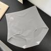 Ropa interior de verano sin costuras de cintura alta para mujer, nailon con control de abdomen cruzado 7A antibacteriano entrepierna extendida cinturilla antibacteriana, ligera y moldeadora