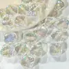 Dingyi Opal Estrela Trevo de Quatro Folhas Lua Fria Resina Galvanizada Imitação de Opala Colorida Glitter Fino Contas Acessórios para Pulseira DIY