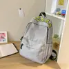 Mochila Escolar Sencilla para Estudiantes de Preparatoria, Elegante y Atractiva, Mochila Pequeña Ligera, Mochila de Gran Capacidad para Estudiantes Universitarios en sus Trayectos y Viajes
