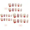 Rojo Rosado Lunares Franceses Ojo de Gato Elegante de Alta Calidad Estilo Girly Estilo Hermana Mayor Manicura Estilo Corto 30-t Manicura Portátil