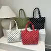 Bolso Tote de Lunares Nuevo de Moda Transfronterizo para Primavera y Verano, Gran Capacidad, Bolso de Hombro Lindo para Niña, Bolso de Mano para Viajes