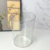 Balde de Flores Multifuncional Transparente, Cesto de Papel para Banheiro Doméstico, Aquário Pequeno Cilíndrico Lixeira, Lixeira Transparente