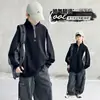 Sudadera de Bloques de Color con Cuello Alto para Niños de Primavera y Otoño, Top Holgado Casual de Manga Larga para Niños Mayores, Moderno Diseño de Retazos