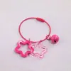 Cor de Doces Dupla Estrela Vazada Cor Sólida Transparente Estrela de Cinco Pontas Sino Chaveiro Anel de Fio de Aço Perler Beads Pingente Decorativo Ornamento