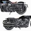 Coche musculoso Wolf adecuado para la versión de un solo asiento de Indian Scout, bolsa lateral, caja lateral retro, modificación, bolsa para casco, liberación rápida