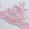 Changshu Runfa Ropa Color Bordado por Computadora Encaje Hueso de Carro Tira de Flores Falda Decoración de Encaje Floral Azul Dorado