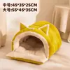 Nido para Gatos Cálido en Invierno, Cerrado y Seguro, Cama para Gatos, Casa para Gatos, Forrado de Felpa y Engrosado, Nido para Mascotas Extraíble y Lavable para que los Gatos Duerman