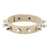 Pulsera de Cuero con Remaches de Personalidad Tendencia Punk Europea y Americana Pulsera de Acero Inoxidable con Broche de Presión Rock Gótico