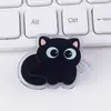Gato Negro Lindo Dibujo Animado Creativo Acrílico Clip de PP Doble Cara Alta Definición Clip para Planificador Clip Sellador de Bocadillos Clip de PP Personalizado