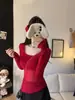Novo Top Body de Outono Novo Puro Lustre Sexy Ombro Direito Decote U Renda Patchwork Manga Longa Slim com Bojo