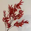 Folhas de salgueiro artificiais de galhos altos para decoração de salão de casamento com tema de floresta, arranjos florais, decoração de fundo, móveis macios de hotel e paisagismo de shopping center