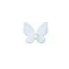 Mini aplique de mariposa con perlas de organza de doble capa, flores decorativas para ropa infantil, zapatos de vestir y sombreros, accesorios de equipaje