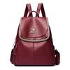 Mochila Feminina 2024 Estilo Coreano Antifurto Bolsa Feminina Viagem Versátil Grande Capacidade Mochila Escolar Estudante Moda Couro Macio PU Mochila