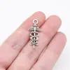 26X12Mm 1.3g Pingente de Joia de Prata Antiga Pingente de Cetro Médico DIY Feito à Mão