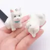 Pingente Pequeno Flocado Fofo Resina Pequenos Animais Desenho Animado 3D Cordão para Celular Chaveiro DIY Acessórios para Bolsa