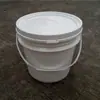 Cubo de Plástico Redondo Grande de 4L para Tinta, Cubeta Redonda de Color Blanco de 4L para Pasta de Color Grasa Pintura, Cubo Redondo de Plástico de 4 Litros