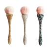 Brocha de maquillaje en polvo suelto de gran tamaño con incrustaciones de diamantes, pequeña, disponible en fábrica, brocha para rubor tipo copa, para profesionales de la belleza.