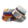 Sombrero de Pescador Dopamina Colorido Rayado Tie-Dye Degradado Cálido de Invierno para Mujer 2026 Otoño/Invierno