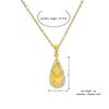 Collar de mujer con forma de gota de titanio chapado en oro de 18 quilates, con efecto de explosión transfronterizo, que conserva el color. Joyas informales que combinan con todo. Accesorios para mujer.