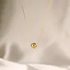Collar de Bola de la Suerte de Acero Inoxidable Yunyao para Mujer Joyería Versátil Estilo Ins Joyería de Lujo Ligero Cadena de Clavícula de Nicho Accesorio Cadena para Suéter