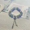 Pulseira de Contas Rosa, Fofa, Doce e de Alto Padrão, Planeta Super Brilhante, Design Versátil e Exquisito