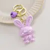 Chaveiro de acrílico de coelho de desenho animado pingente criativo LOVE casal acessórios de chaveiro de mochila pequenos presentes atacado