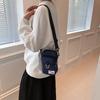 Bolso bandolera para mujer, novedad de 2023, bolso pequeño de lona japonesa, bolso para teléfono móvil, bolso de hombro informal y sencillo, bolso de mezclilla