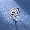 TikTok Live Silver Plated 5 quilates Grande Diamante Pombo Ovo Pingente Luz Simulação de Luxo Colar de Diamante de Alto Carbono Mulheres Jóias Atacado
