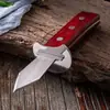 Venta al por mayor del fabricante Cuchillo para ostras de acero inoxidable con mango de madera para abrir conchas al aire libre Cuchillo para mariscos de vieiras Cuchillo para abrir conchas de ostras
