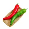 Decoração de Pimenta Verdura Falsa Pimenta Vermelha Picante Pimenta Verde Modelo Adereços de Fotografia Frutas Penduradas para Restaurante Brinquedos