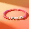 Pulseira de Contas de Arroz com Letras Estilo Boêmio Taylor Vendida Quente Transfronteiriça Pulseira Infantil Colorida Empilhada de Contas Pó de Mofo
