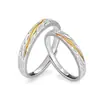 Anillo de Pareja Efecto Tindal para Hombre y Mujer Anillo Sencillo Diseño de Nicho Sentido Avanzado Regalo para Novia Venta al por Mayor