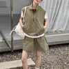 Conjunto de Ropa de Verano Súper Moderno para Reducir la Edad para Mujeres 2026, Estilo Coreano Moda Casual Conjunto de Top de Manga Corta y Falda Media de Dos Piezas Falsas