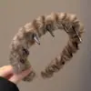 Faixa de cabelo antiderrapante com dentes estilo francês para mulheres, adequada para maquiagem e lavar o rosto, uso diário, presilha alta para cabelo, acessório de cabelo